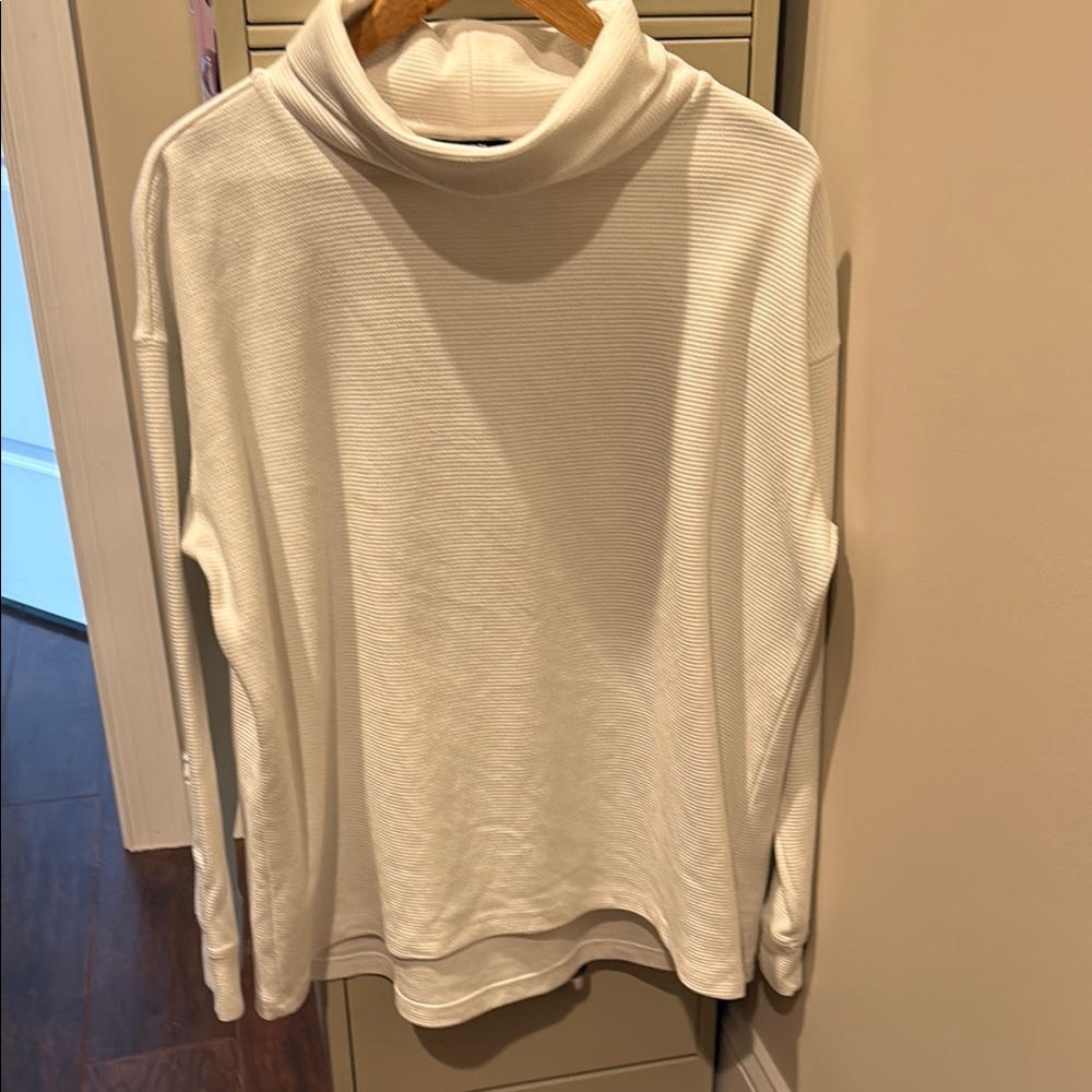 White Turtleneck Top